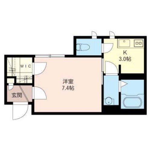 ハーベスト代々木上原(1LDK/1階)の間取り写真
