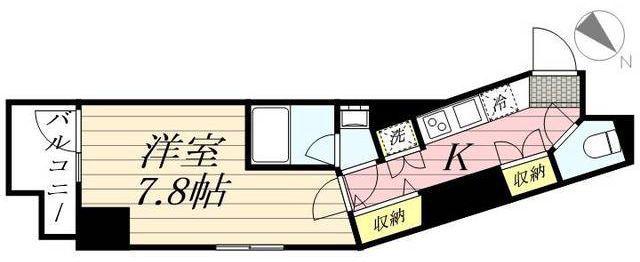 GRAN PASEO麻布十番(1K/6階)の間取り写真