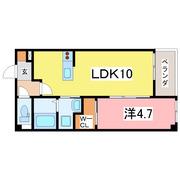 S.K.レジデンス成和(1LDK/2階)の間取り写真