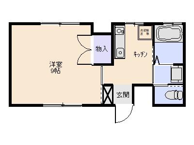 駅前マンション銚子(1K/3階)の間取り写真