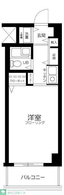 ペガサスマンション浄心寺坂(1K/2階)の間取り写真