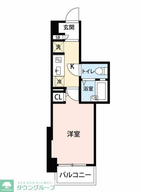 マイナビSTAYステージ目黒青葉台(1K/6階)の間取り写真