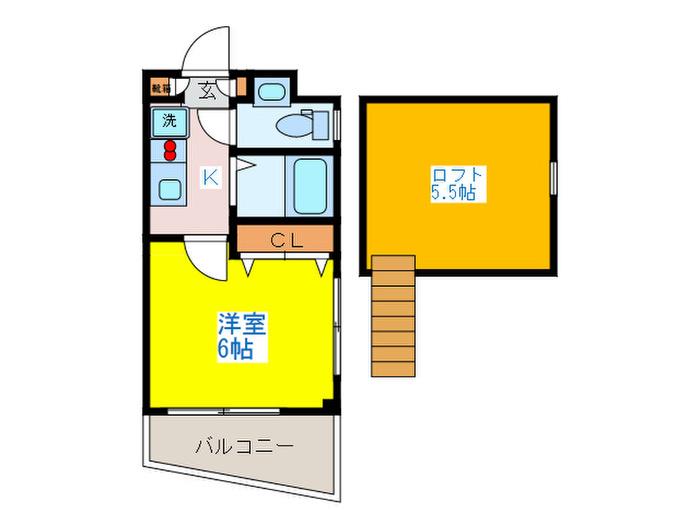 モンシャトー方南町(1K/3階)の間取り写真