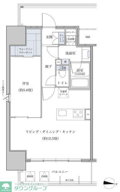 パークアクシス名古屋山王橋(1LDK/15階)の間取り写真
