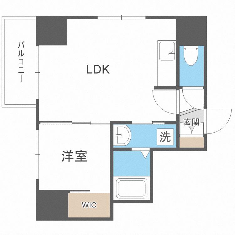 レガーロ札幌ステーション(1LDK/5階)の間取り写真
