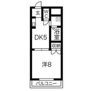 グランドールJ・S(1DK/5階)の間取り写真