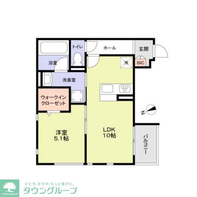 さいたま市見沼区東大宮5丁目計画(1LDK/1階)の間取り写真