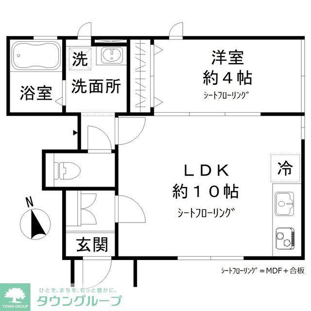 デザインメゾン等々力6丁目(1LDK/1階)の間取り写真