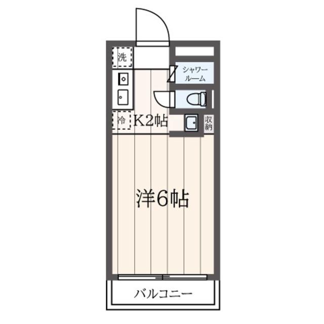 コーポサンライズ(1K/2階)の間取り写真