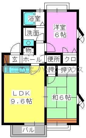 アムール8(2LDK/2階)の間取り写真