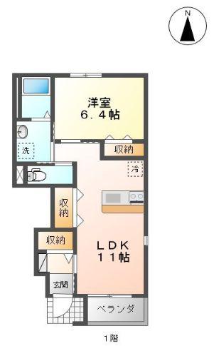 FOFTII(2LDK/2階)の間取り写真