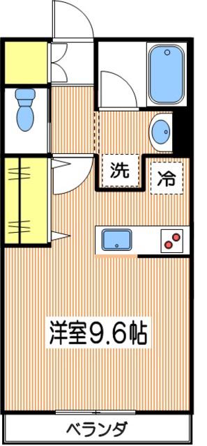 ラ・クールKOMAE(ワンルーム/1階)の間取り写真