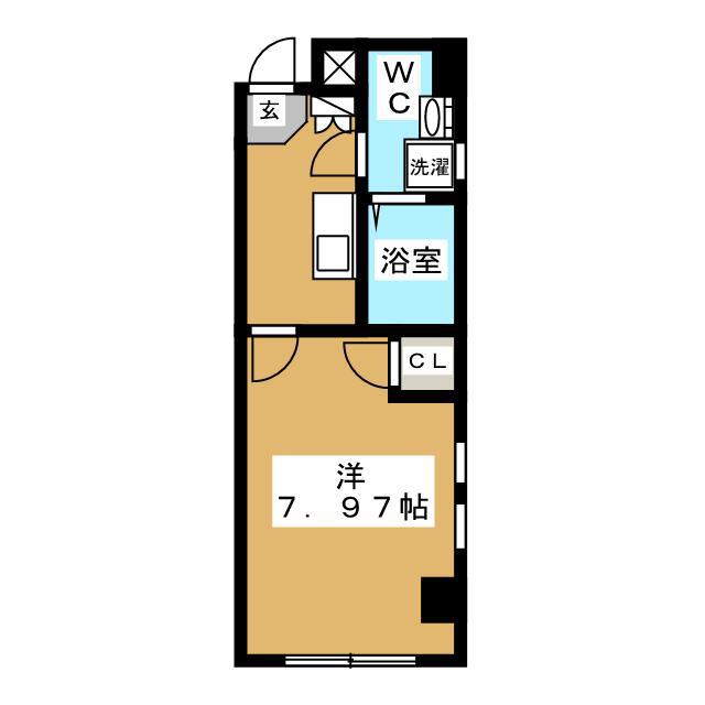 CASA Y(1K/1階)の間取り写真