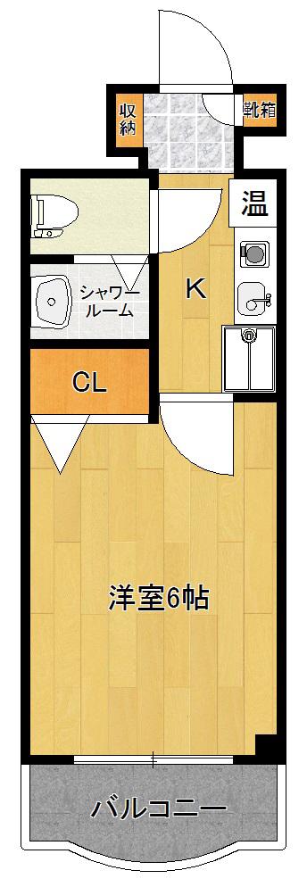 リッシェル南行徳 弐番館(1K/2階)の間取り写真