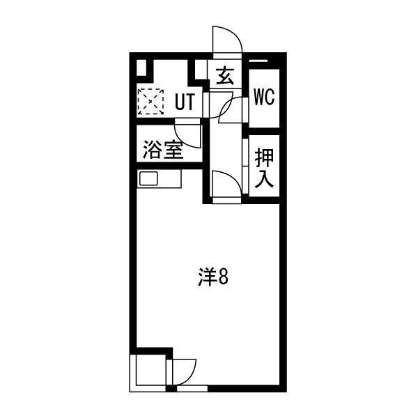 SUNROSE本町(1K/4階)の間取り写真