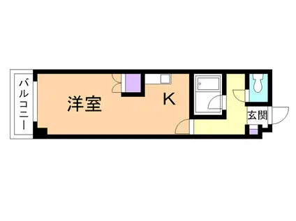 プラザユーホーム(ワンルーム/5階)の間取り写真