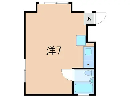 リバービレッジIII(ワンルーム/2階)の間取り写真