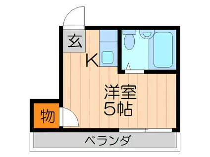 ディルーチェ北岸和田(ワンルーム/3階)の間取り写真