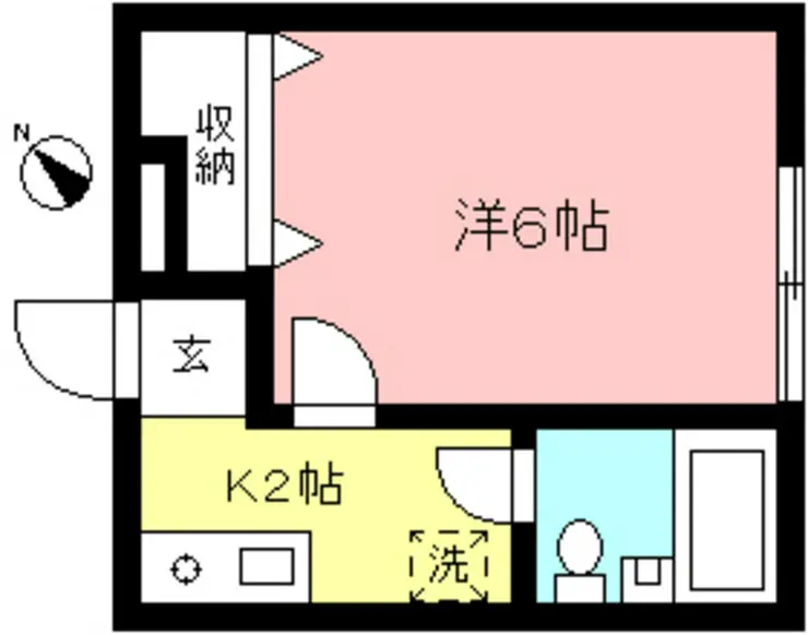 ハイツ三泉A棟 1階階 間取り