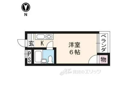 三興レジデンス(ワンルーム/2階)の間取り写真