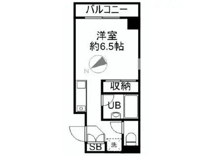 コンパートメント麻布(ワンルーム/4階)の間取り写真