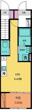 ASUIT南光台(1LDK/1階)の間取り写真