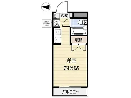 ジョイフル浦和(ワンルーム/1階)の間取り写真