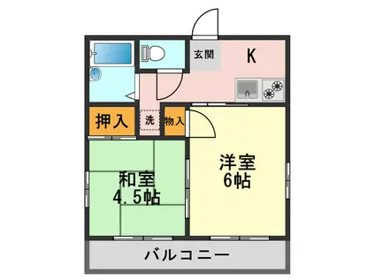 コーポKOTOBUKI(2K/2階)の間取り写真
