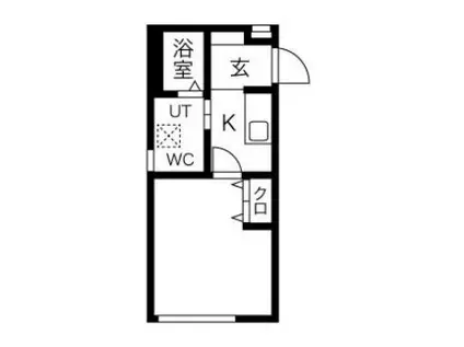 LUDENS上井草(1K/3階)の間取り写真