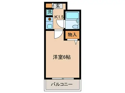 サーカス蒲田第一(1K/4階)の間取り写真