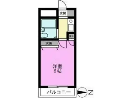 TOKO WISE(1K/2階)の間取り写真