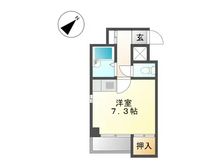 PROXYスクエアー徳川(ワンルーム/3階)の間取り写真