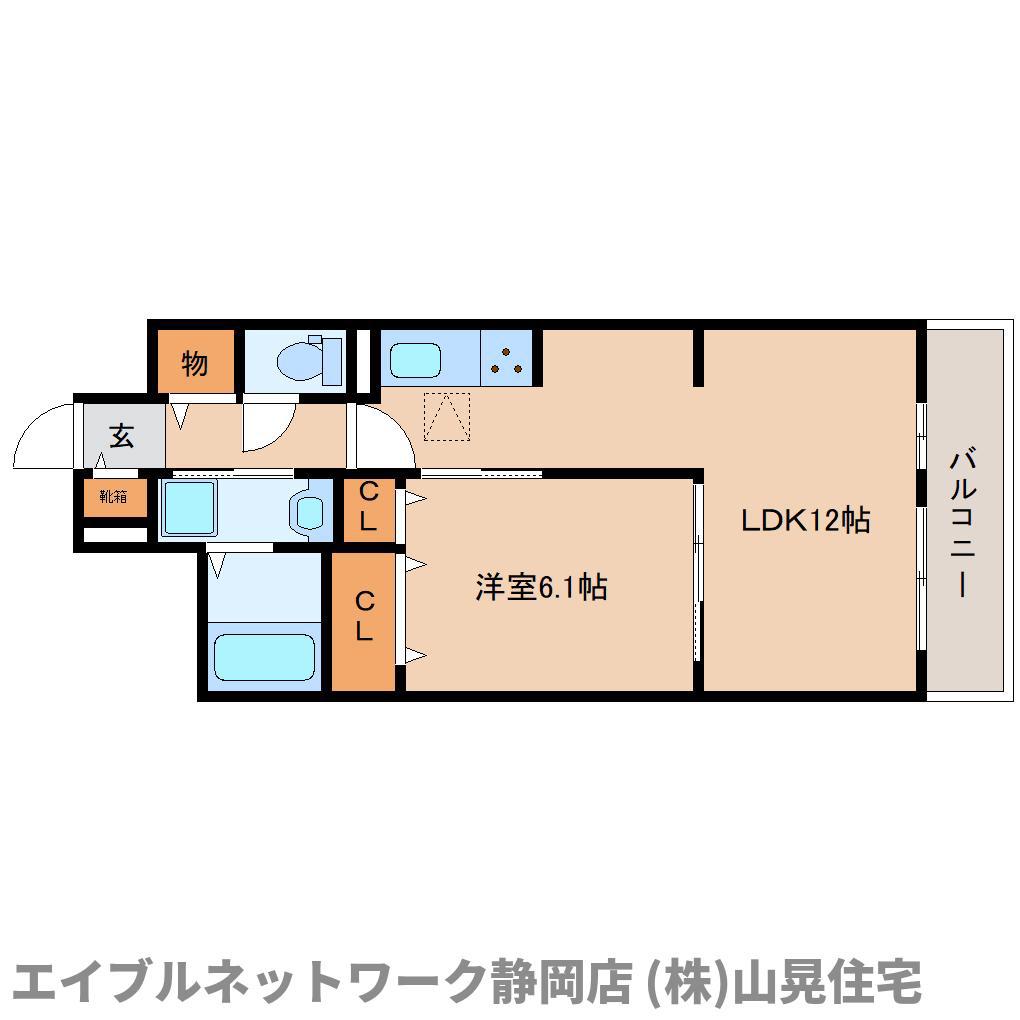 ボナミ B(1LDK/1階)の間取り写真