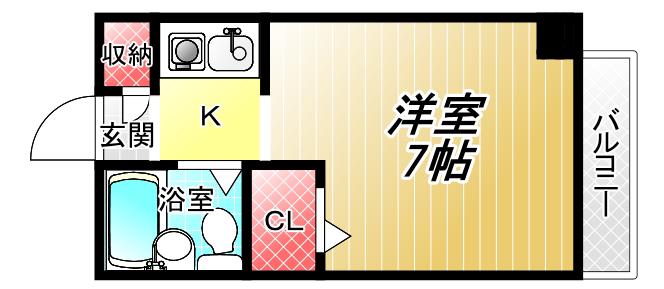 フューチャー21(1K/1階)の間取り写真