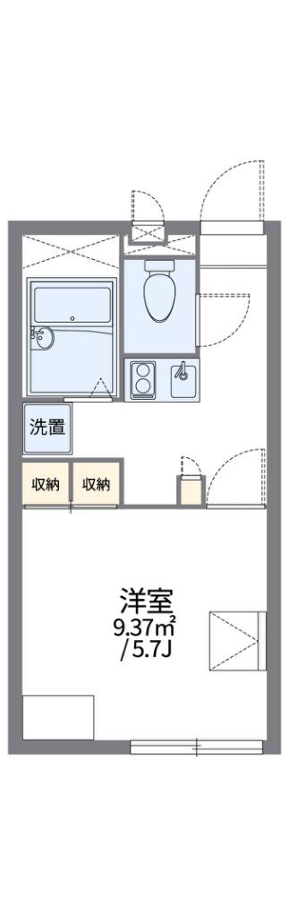 レオパレス滝の華(1K/1階)の間取り写真