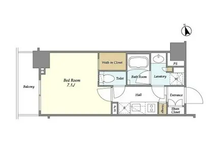 BLUROCK青葉台 ブルロック青葉台(1K/3階)の間取り写真