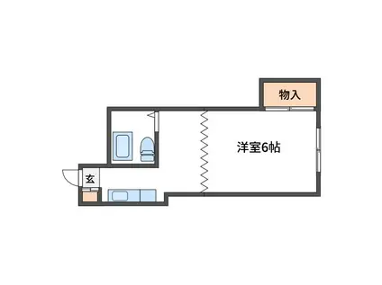 文原ビル(ワンルーム/5階)の間取り写真