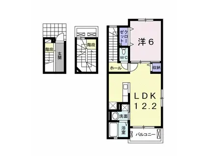 サンリット ガーデン II(1LDK/3階)の間取り写真