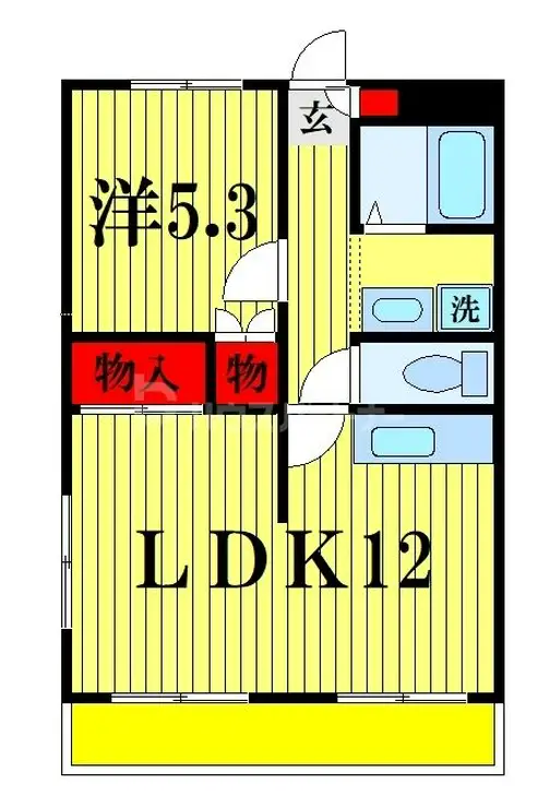 ボヌール・シェソワM 2階階 間取り