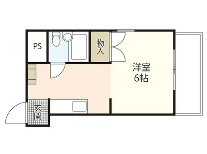 アーバンハイツ千田(1K/4階)の間取り写真