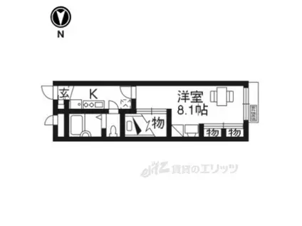 レオパレス PEACEFUL(1K/2階)の間取り写真