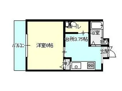 メゾン ニルヴァーナ(1K/2階)の間取り写真