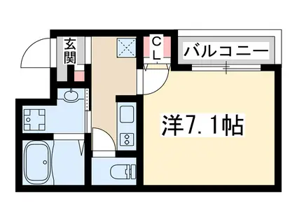 アイル柴島(1K/2階)の間取り写真