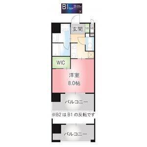 CELESTATION(1K/8階)の間取り写真