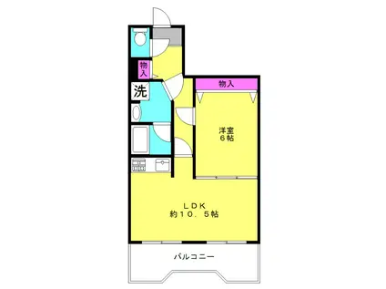 東加古川ハイタウンA棟(1LDK/12階)の間取り写真
