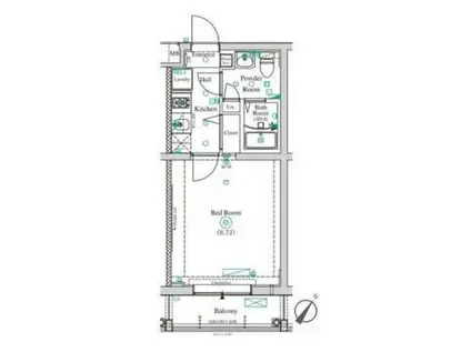 ヴァレッシア曳舟アンベリール(1K/4階)の間取り写真