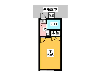 コーポ小穴二(1K/1階)の間取り写真