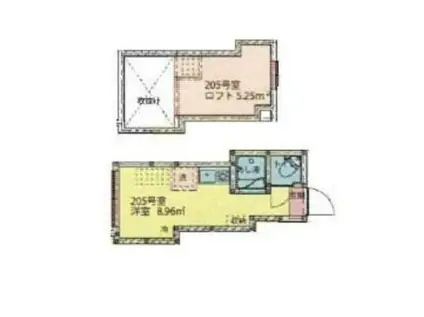 アーバンプレイス中野13(ワンルーム/2階)の間取り写真