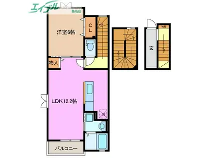 サンリット ヒル(1LDK/3階)の間取り写真
