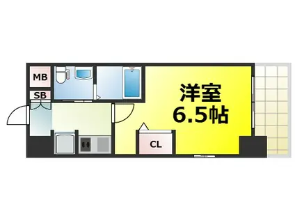 エステムコート難波ウエスト-SIDE IV ザ・フォース(1K/4階)の間取り写真